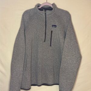 Patagonia Gray Zip-Up Sweater